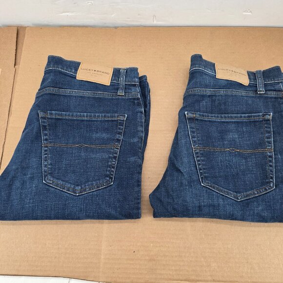 Lucky Brand Jeans Mens 32x30 Blue Medium Cotton Stretch 223 Straight Fit 2 of - Picture 14 of 16